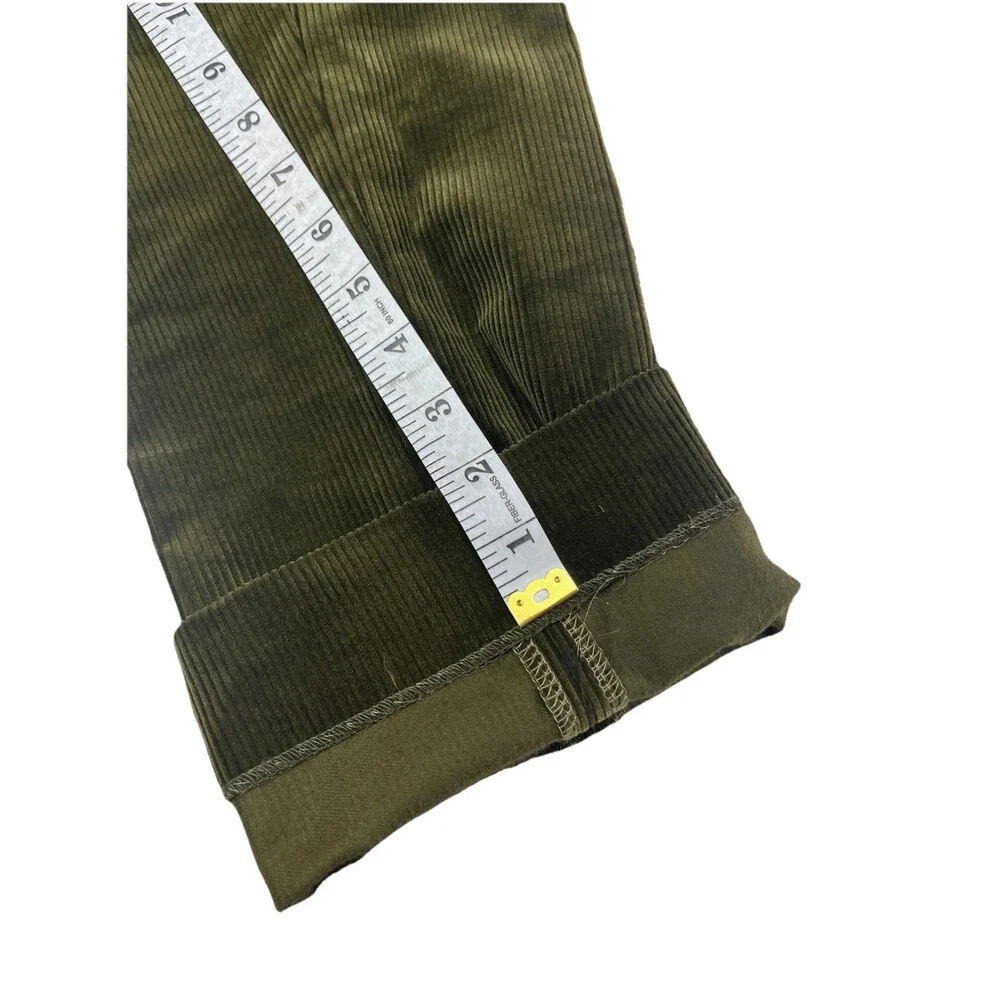 NWOT Spier & Mackay Slim Trousers 30 Olive Green Corduroy Flat Front Men 30x27 - Picture 9 of 9